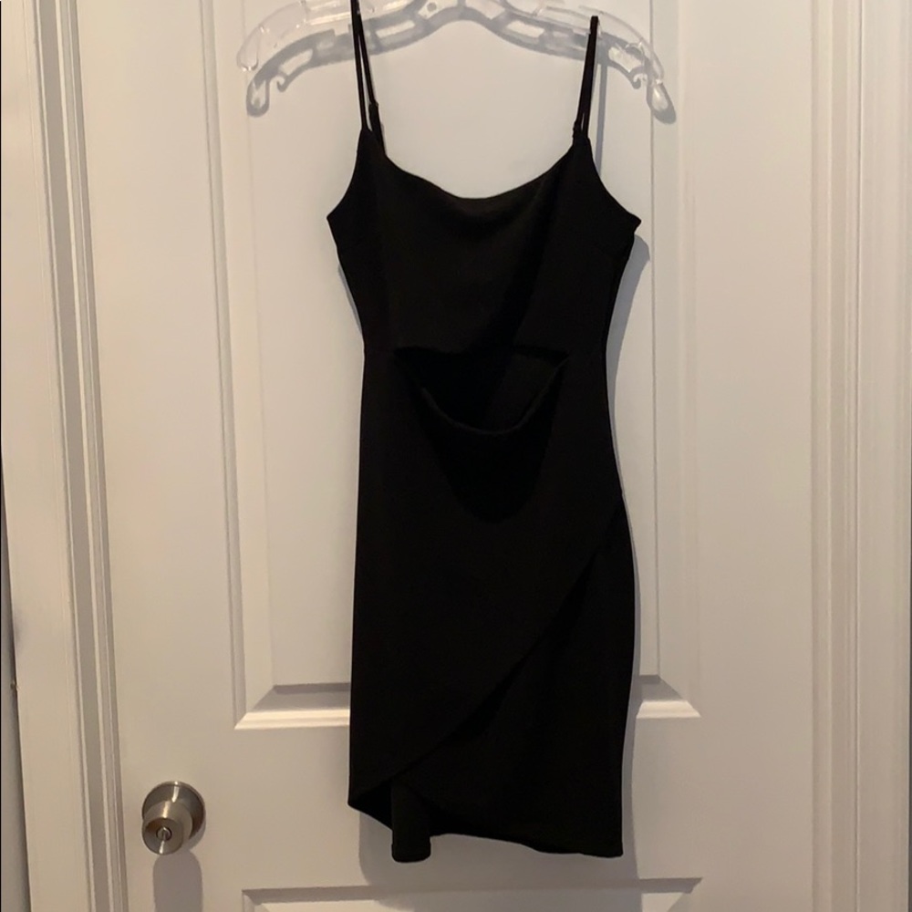 LULU’s little black dress LBD cutout on the town